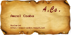 Amzel Csaba névjegykártya