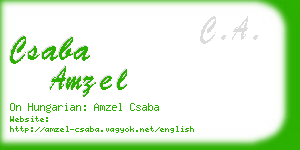 csaba amzel business card
